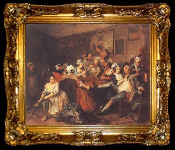 framed  William Hogarth A Rake-s Progress,Tavern Scene, ta009-2